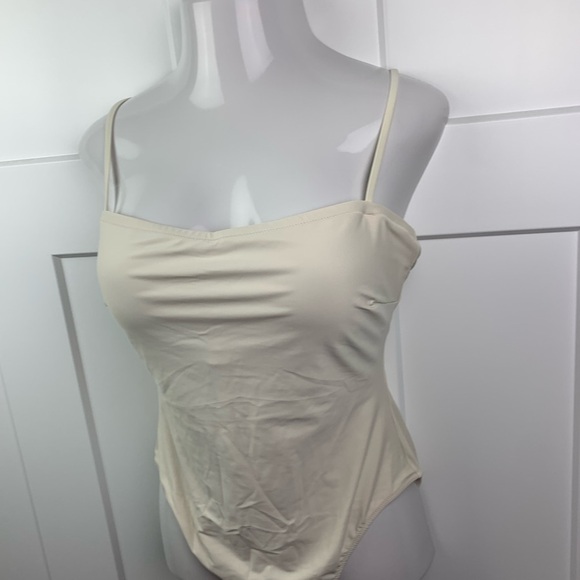 NWT J Crew Size 14 Squareneck one piece swimsuit Natural Ivory - Picture 5 of 7